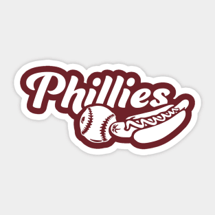 Phillies Ball and Dog Sticker